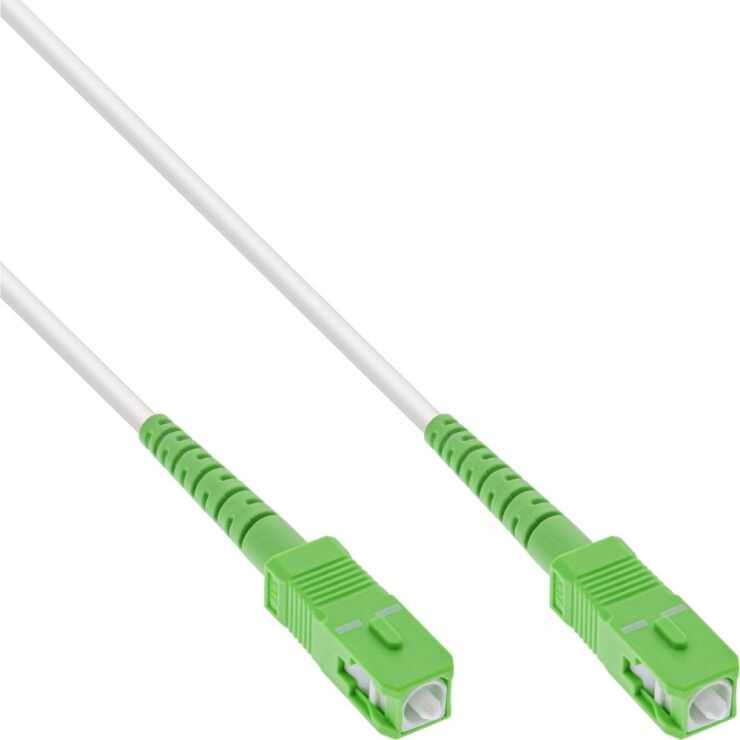Cablu fibra optica Simplex FTTH SC/APC la SC/APC OS2 0.5m, InLine IL88355