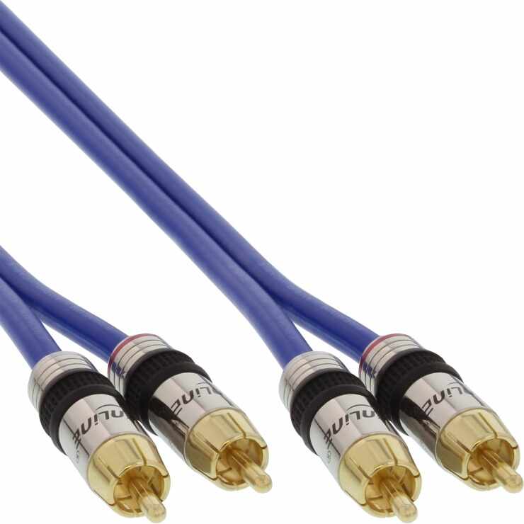Cablu audio Premium 2 x RCA la 2 x RCA T-T 15m, InLine IL89715P