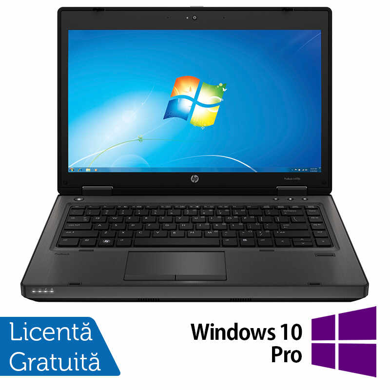 Laptop Refurbished HP ProBook 6470b, Intel Core i5-3340M 2.70GHz, 8GB DDR3, 120GB SSD, DVD-RW, 14 Inch, Webcam, Wi-Fi, Bluetooth + Windows 10 Pro