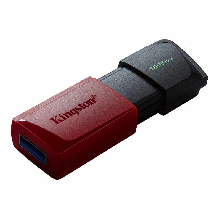 Stick USB 3.2 128GB DataTraveler Exodia M Negru/Rosu, Kingston DTXM/128GB
