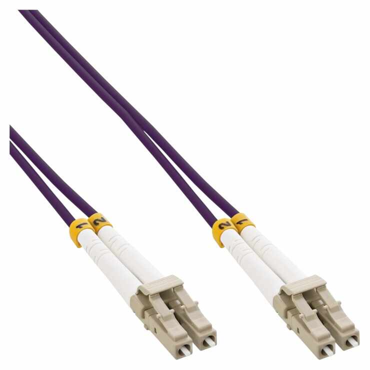 Cablu fibra optica LC-LC OM4 Duplex Multimode 25m, InLine IL88525P
