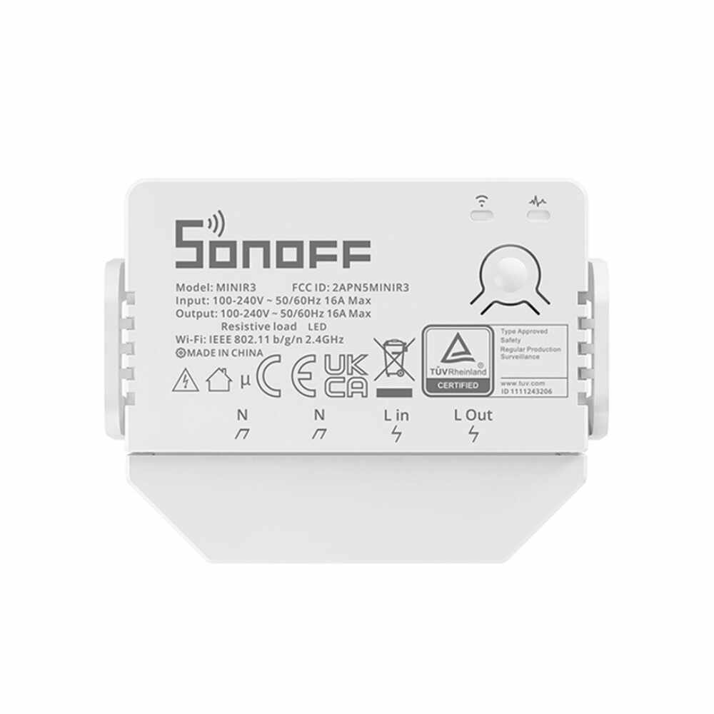 Releu inteligent Sonoff Mini R3, Automatizare dispozitive, Control vocal, Functie partajare