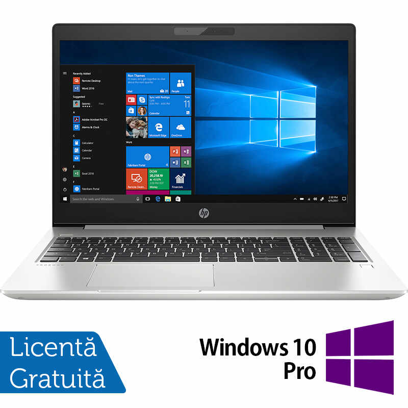 Laptop Refurbished HP ProBook 450 G6, Intel Core i5-8265U 1.60-3.90GHz, 8GB DDR4, 240GB SSD, 15.6 Inch Full HD, Tastatura Numerica, Webcam + Windows 10 Pro