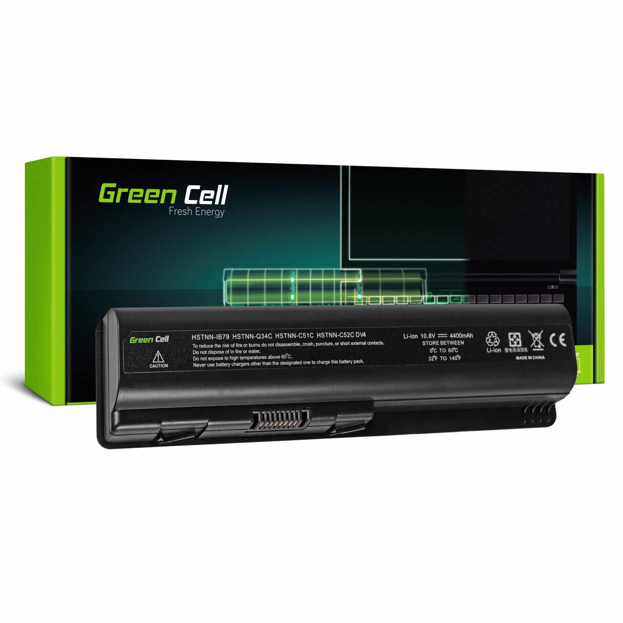 ﻿Baterie HSTNN-LB72 pentru HP Pavilion Compaq Presario DV4 DV5 DV6 CQ60 CQ70 G50 G70 Laptop acumulator marca Green Cell