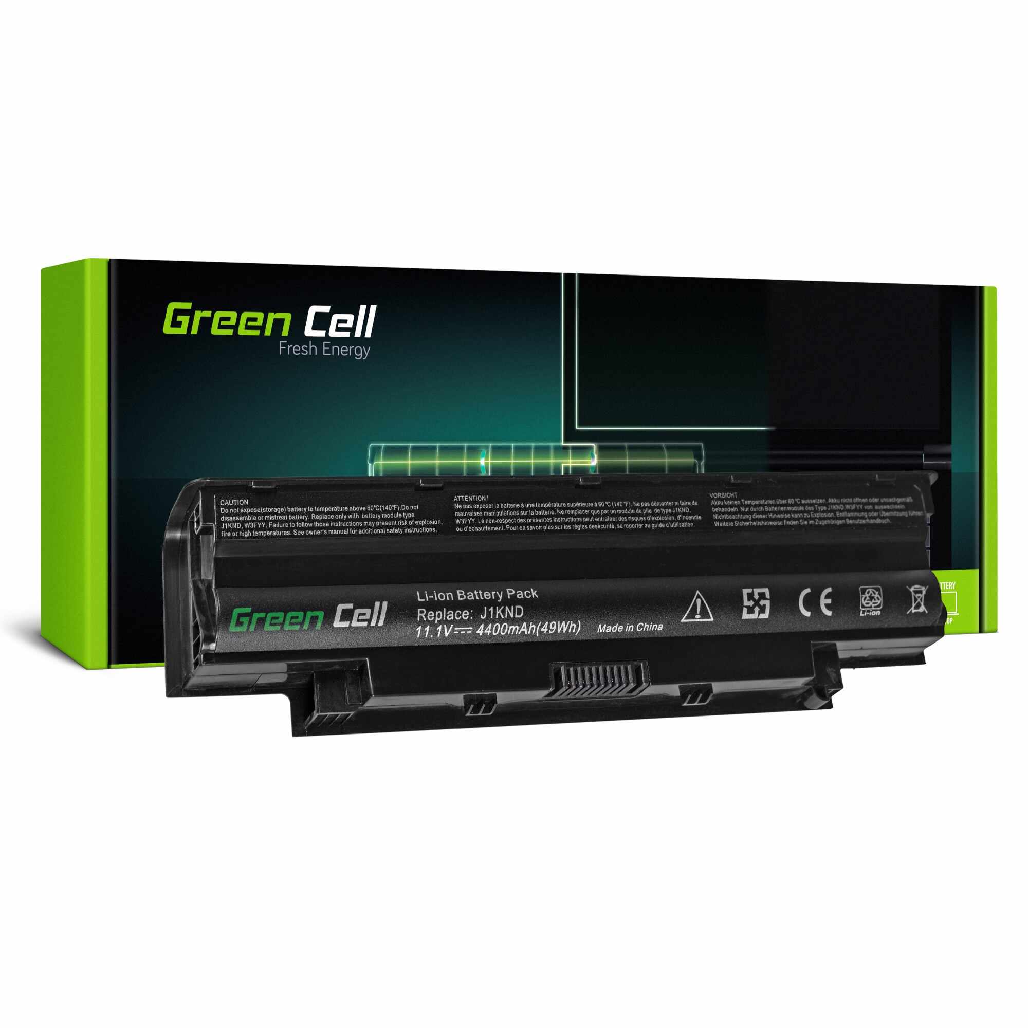Baterie J1KND pentru Dell Inspiron 13R 14R 15R 17R Q15R N4010 N5010 N5030 N5040 N5110 T510 Laptop acumulator marca Green Cell