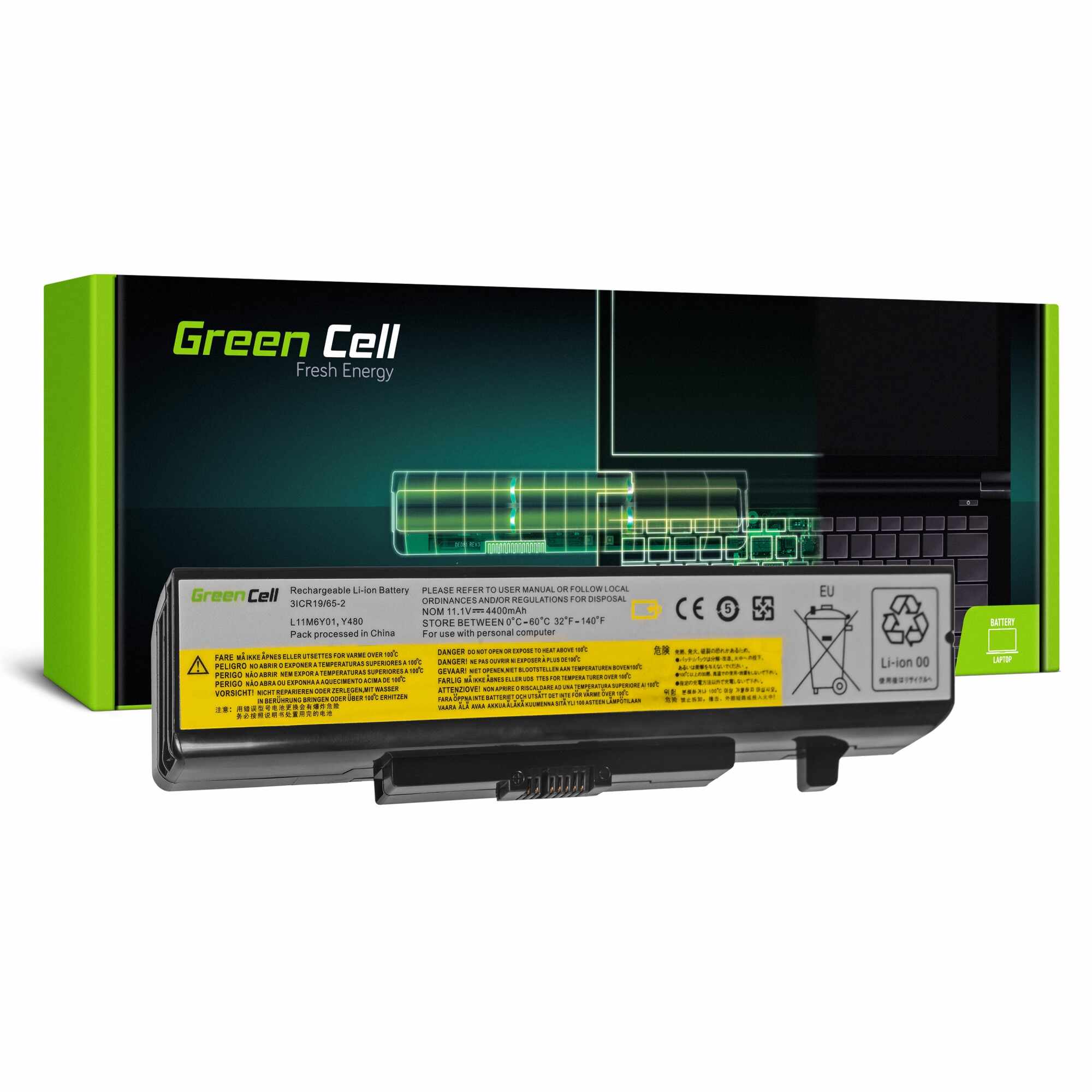 ﻿Baterie L11L6R01 L11N6R01 L11M6F01 pentru Lenovo (4400mAh 11.1V) Laptop acumulator marca Green Cell®