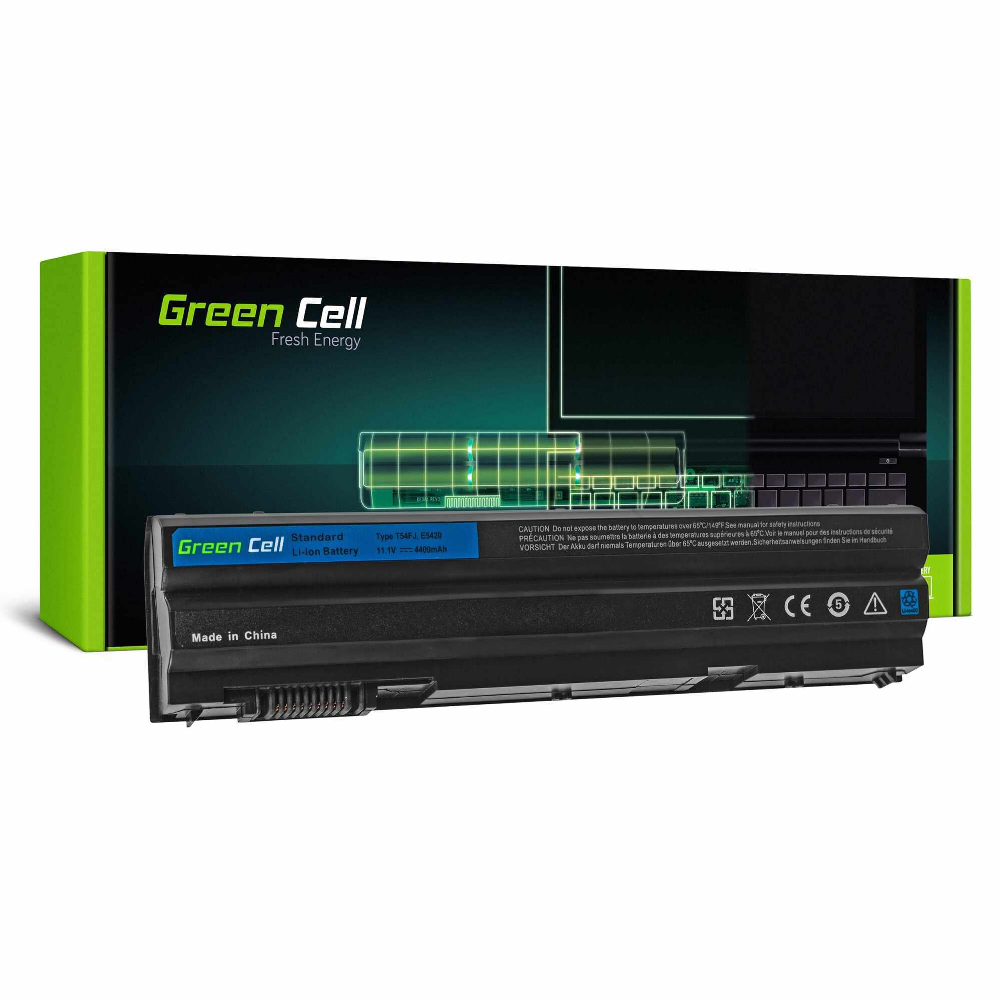 ﻿Baterie laptop 8858X T54FJ M5Y0X pentru Dell Latitude E5420 E5430 E5520 E5530 E6420 E6430 E6520 E6530 acumulator marca Green Cell