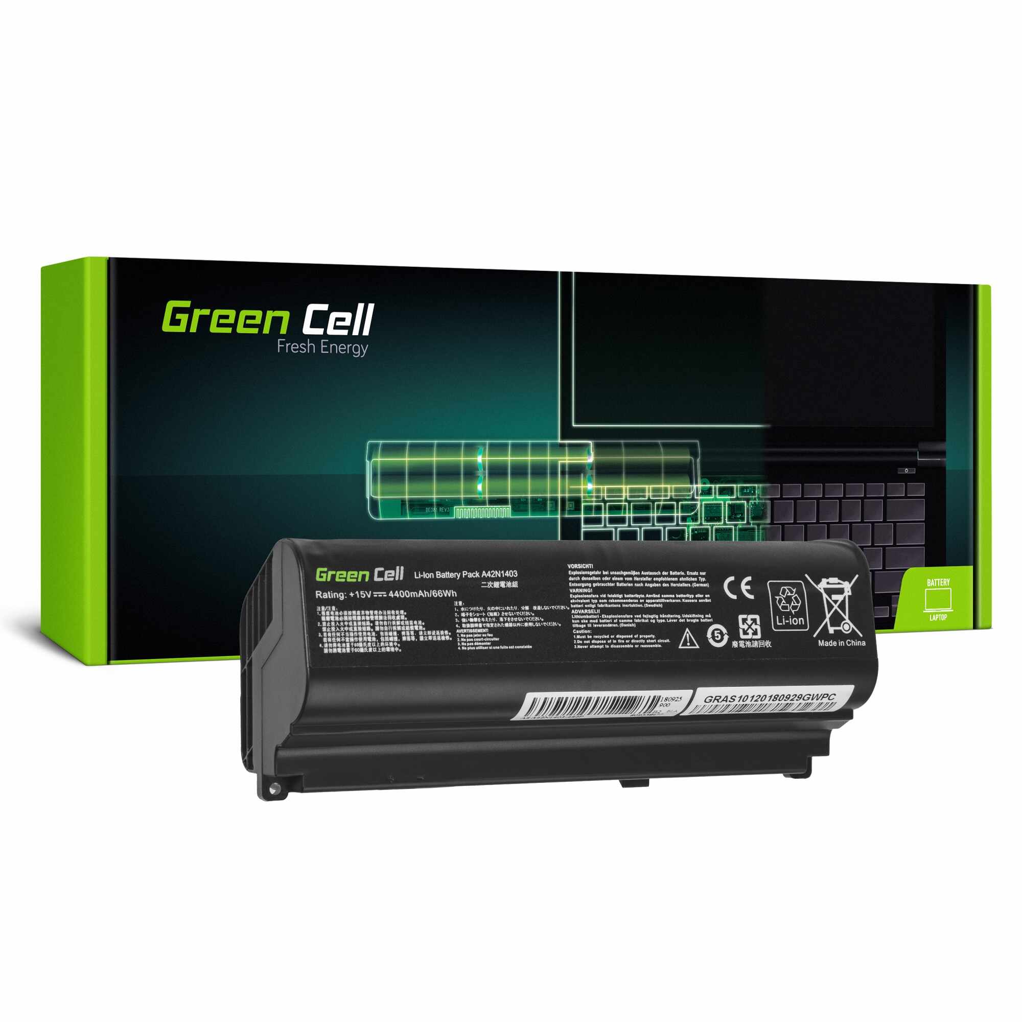 ﻿Baterie laptop A42N1403 pentru Asus ROG G751 G751J G751JL G751JM G751JT G751JY acumulator marca Green Cell
