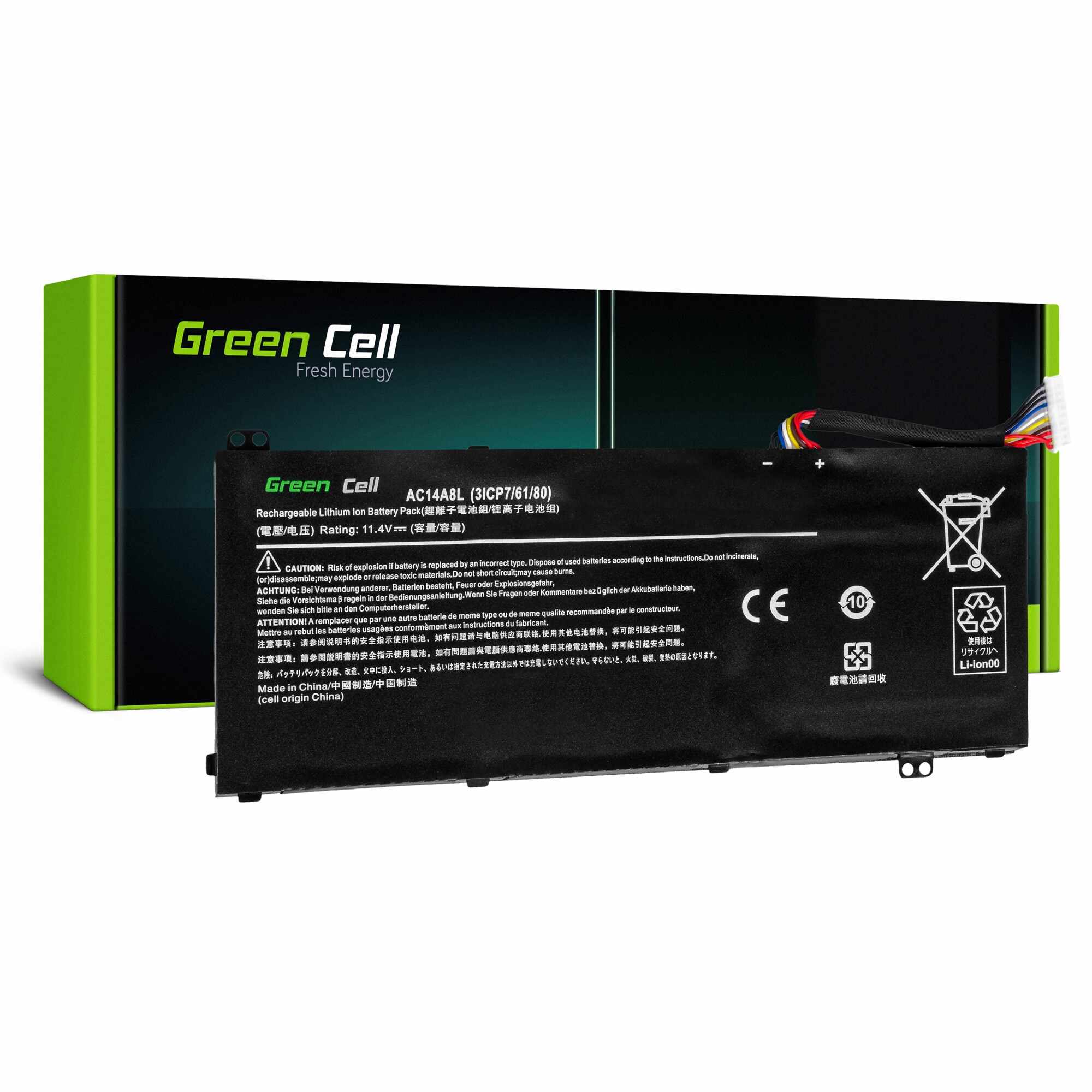 Baterie laptop AC14A8L AC15B7L pentru Acer Aspire Nitro V15 VN7-571G VN7-572G VN7-591G VN7-592G V17 VN7-791G VN7-792G acumulator marca Green Cell