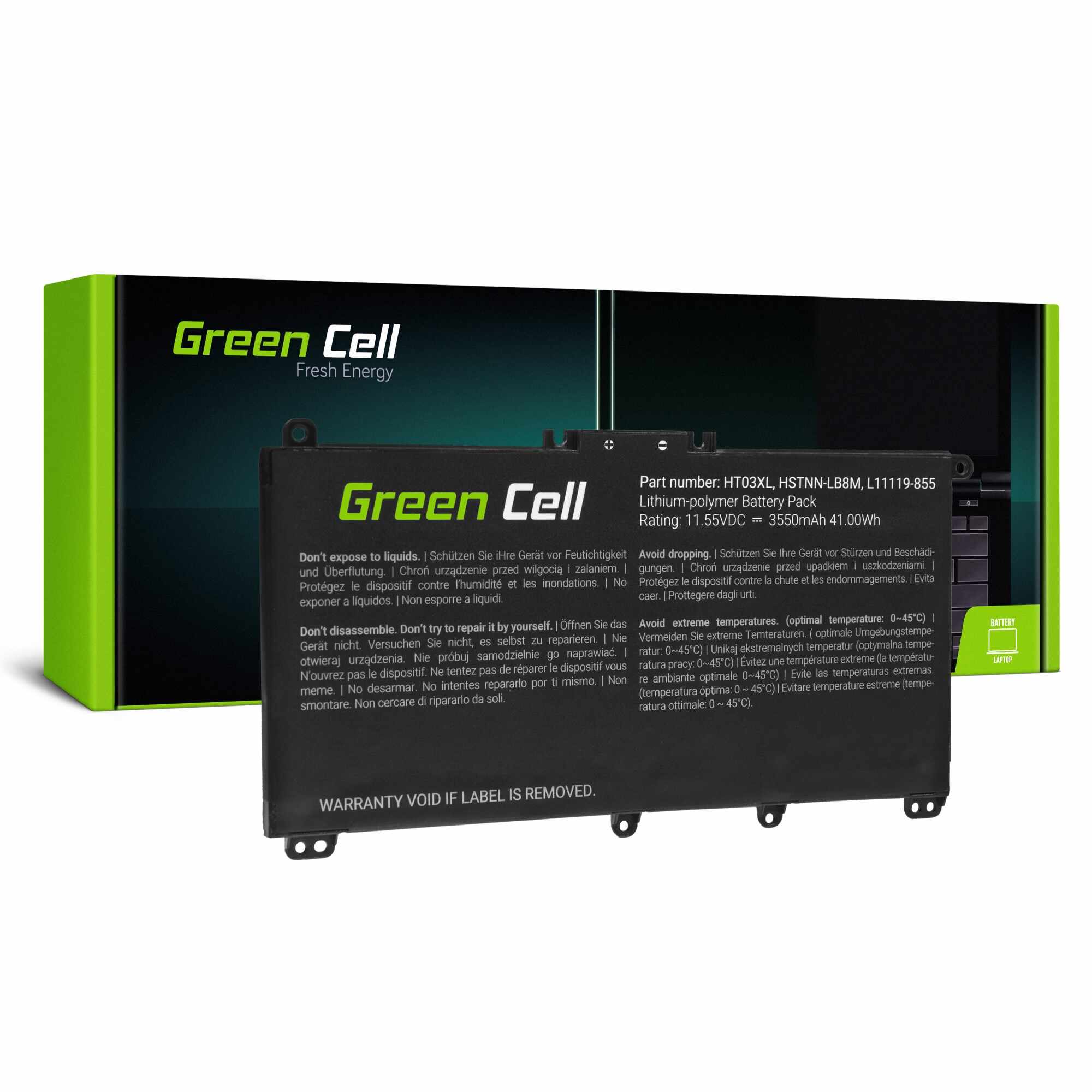 Baterie laptop HT03XL pentru HP 240 G7 245 G7 250 G7 255 G7, HP 14 15 17, HP Pavilion 14 15 acumulator marca Green Cell