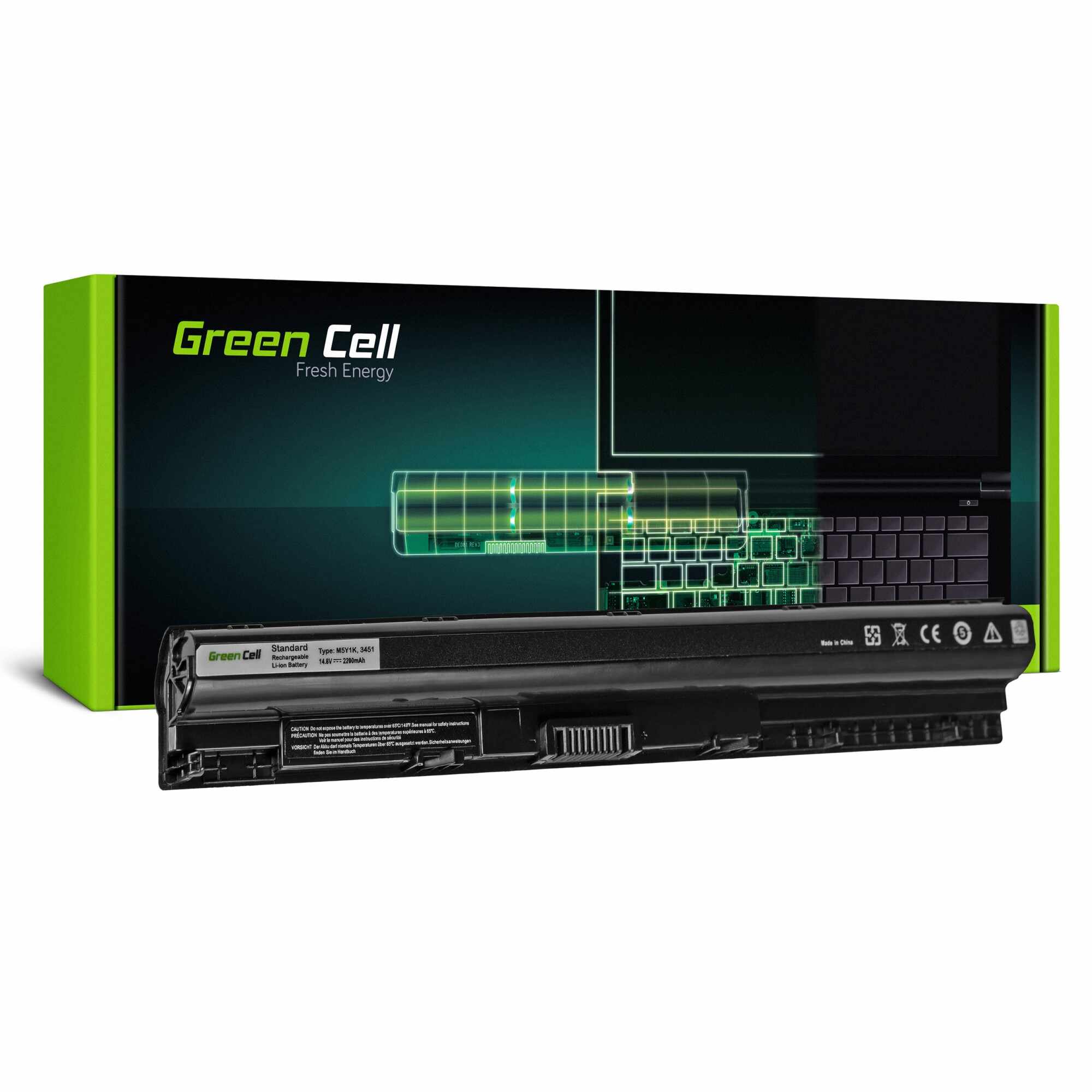 ﻿Baterie laptop M5Y1K pentru Dell Inspiron 15 3552 3567 3573 5551 5552 5558 5559 Inspiron 17 5755 acumulator marca Green Cell