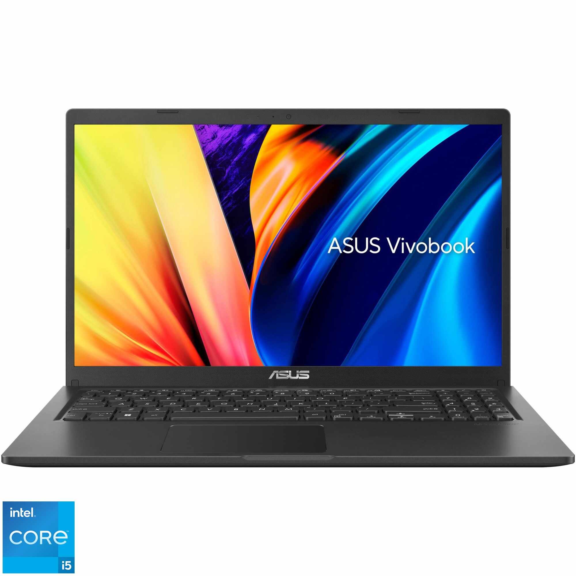 Laptop ASUS VivoBook 15 X1500EA cu procesor Intel® Core™ i5-1135G7 pana la 4.20 GHz, 15.6', FHD, 8GB DDR4, 512GB SSD, Intel Iris Xe, No OS, Indie Black