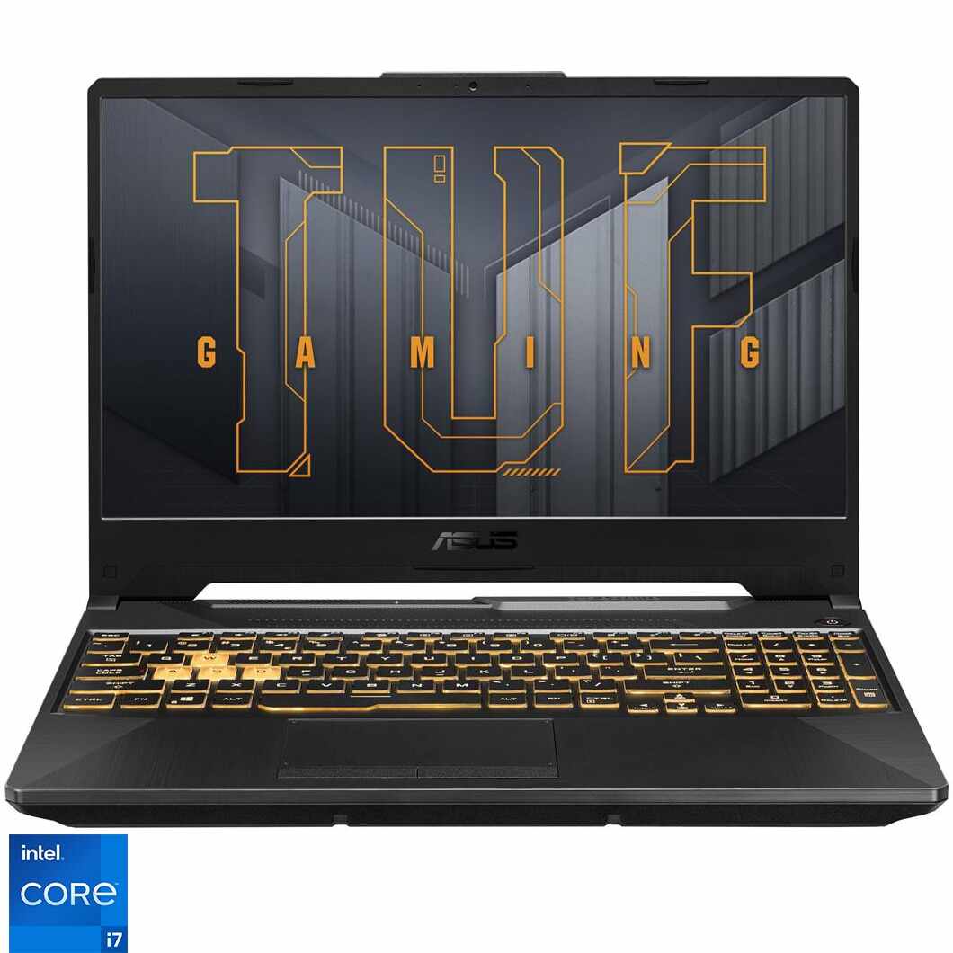 Laptop Gaming ASUS TUF F15 FX506HE cu procesor Intel® Core™ i7-11800H pana la 4.60 GHz, 15.6