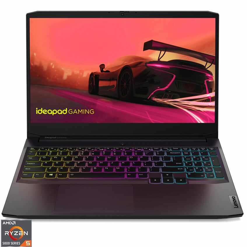 Laptop Gaming Lenovo IdeaPad 3 15ACH cu procersor AMD Ryzen™ 5 5600H pana la 4.20 GHz , 15.6