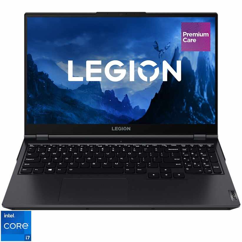 Laptop Lenovo Gaming Legion 5 15ITH6H cu procesor Intel® Core™ i7-11800H (24M Cache, up to 4.60 GHz), 15.6', FHD, IPS, 16GB DDR4, 1TB SSD, GeForce RTX 3060 6GB, No OS, Phantom Blue, 3y on-site Premium Care