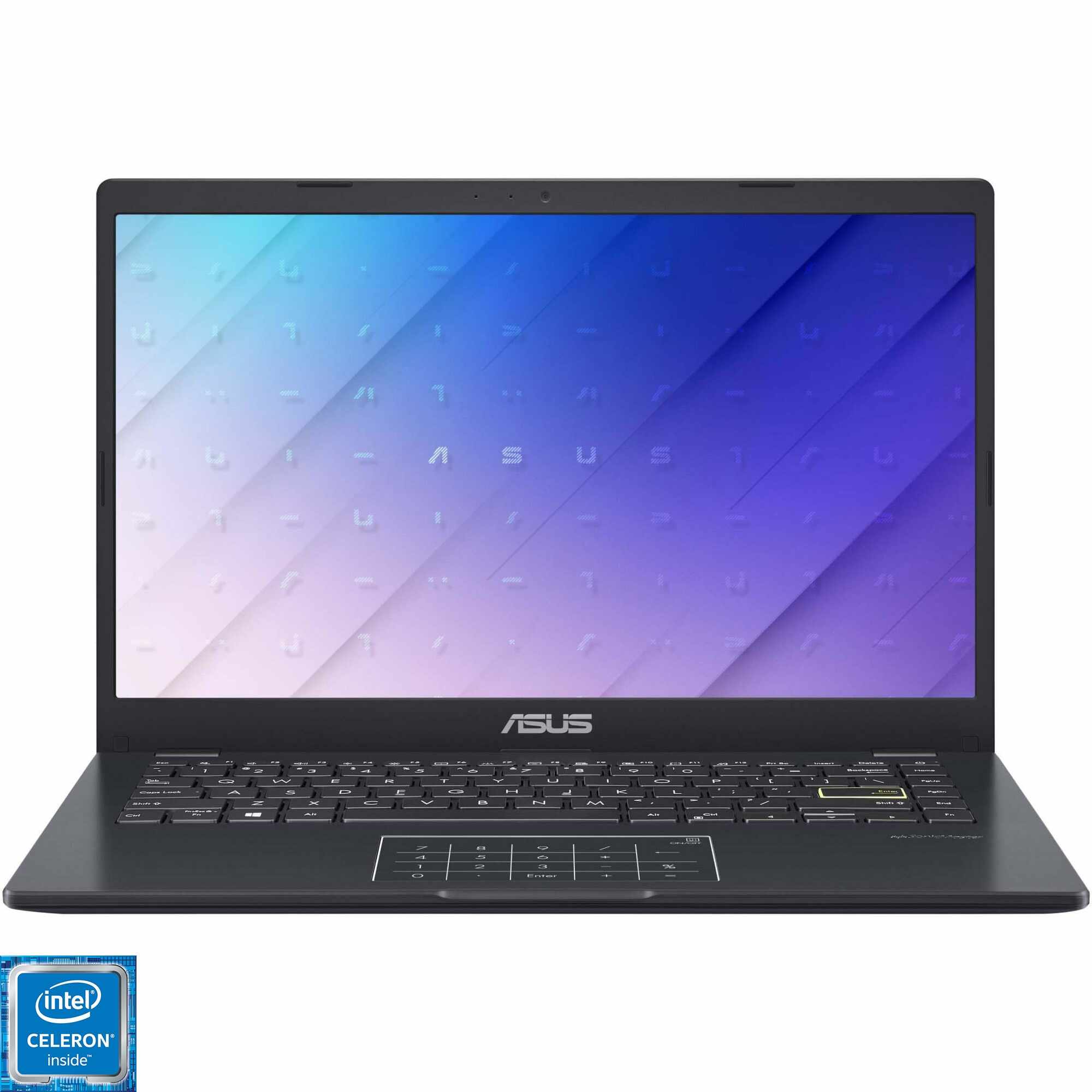 Laptop ultraportabil ASUS E410MA cu procesor Intel® Celeron® N4020, 14