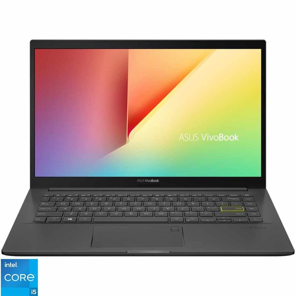 Laptop ultraportabil ASUS VivoBook 14 K413EA cu procesor Intel® Core™ i5-1135G7, 14