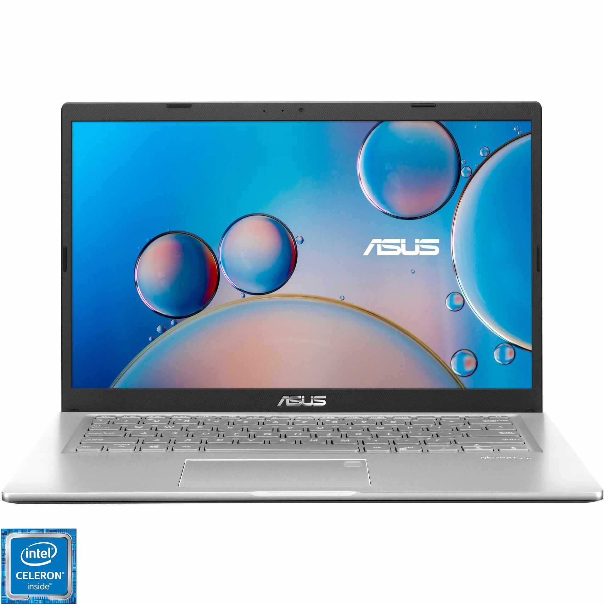 Laptop ultraportabil ASUS X415MA cu procesor Intel® Celeron® N4020 pana la 2.80 GHz, 14