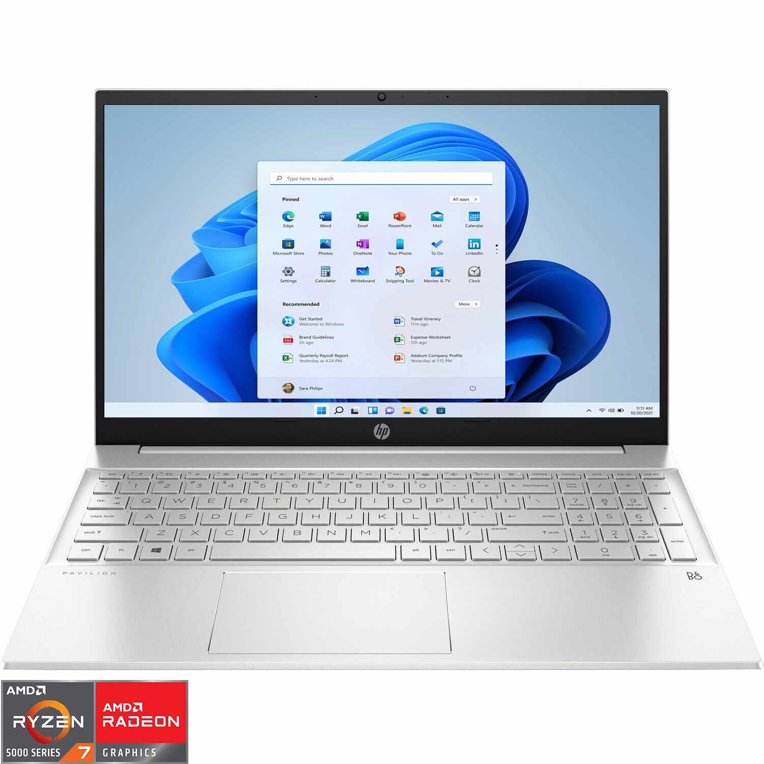 Laptop ultraportabil HP Pavilion Aero 13-be0000nq cu procesor AMD Ryzen™ 7 5800U pana la 4.40 GHz, 13.3