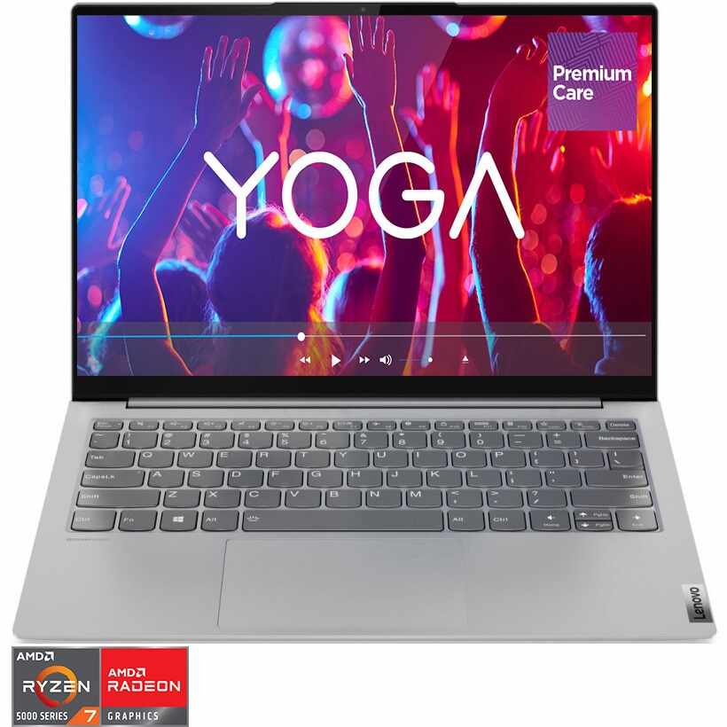 Laptop ultraportabil Lenovo Yoga Slim 7 13ACN5 cu procesor AMD Ryzen™ 7 5800U, 13.3