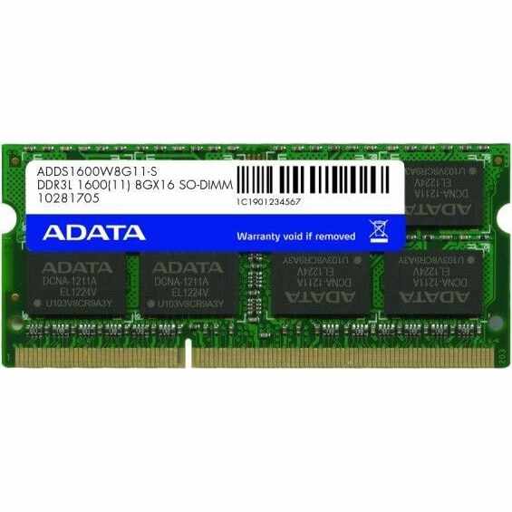Memorie notebook ADATA, 8GB DDR3L, 1600MHz, CL11