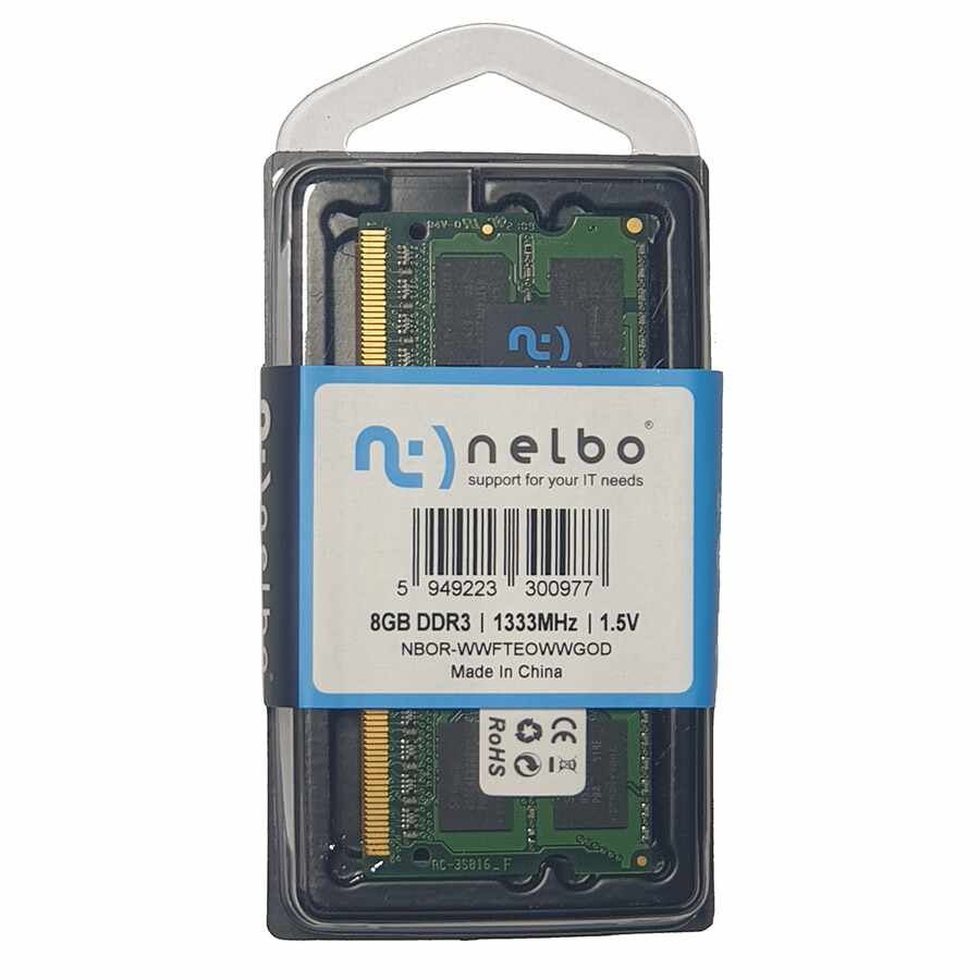 Memorie RAM 8 GB sodimm ddr3, 1333 Mhz, Nelbo, pentru laptop