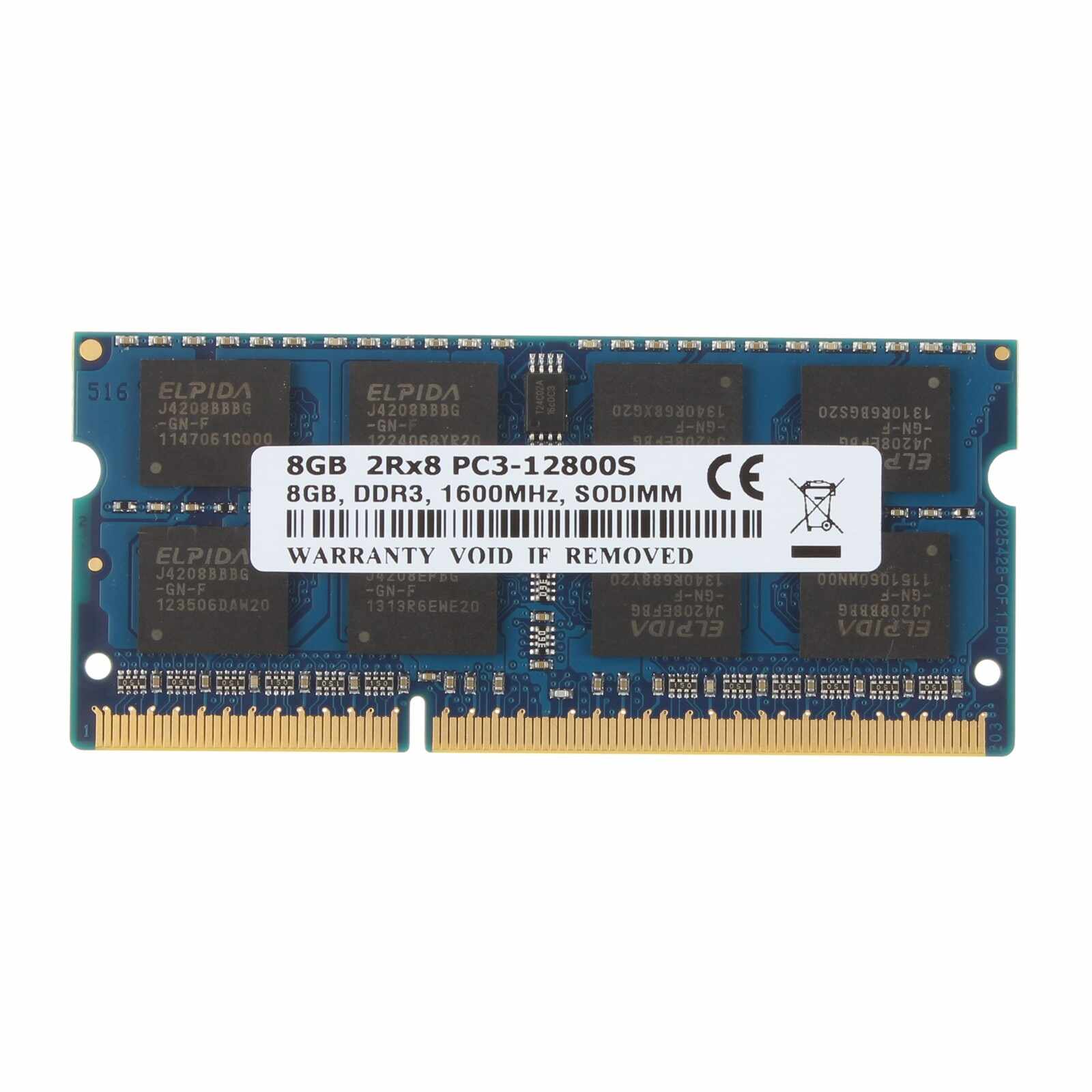 Memorie RAM 8 GB sodimm ddr3, 1600 Mhz, Elpida original, pentru laptop