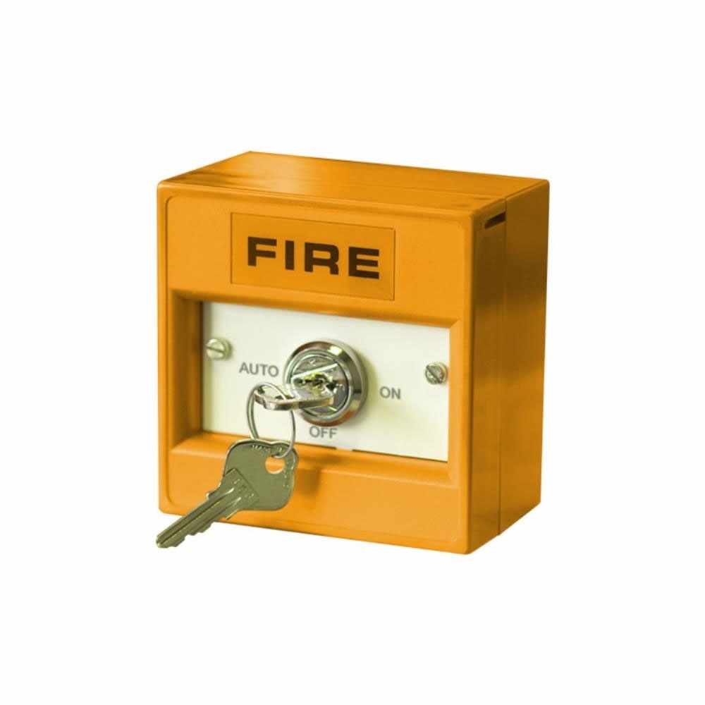 Buton de incendiu conventional cu cheie Hochiki CDX CCP-KS03, 3 pozitii, IP24, ABS portocaliu