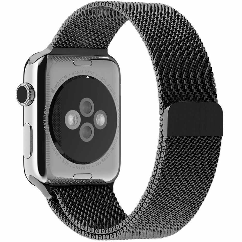Curea pentru Apple Watch Space Gray Milanese Loop iUni 42mm Otel Inoxidabil 
