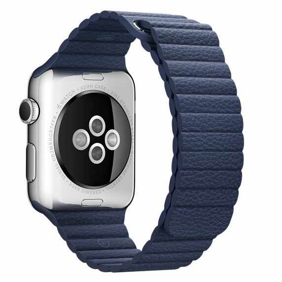 Curea piele pentru Apple Watch 40mm iUni Midnight Blue Leather Loop