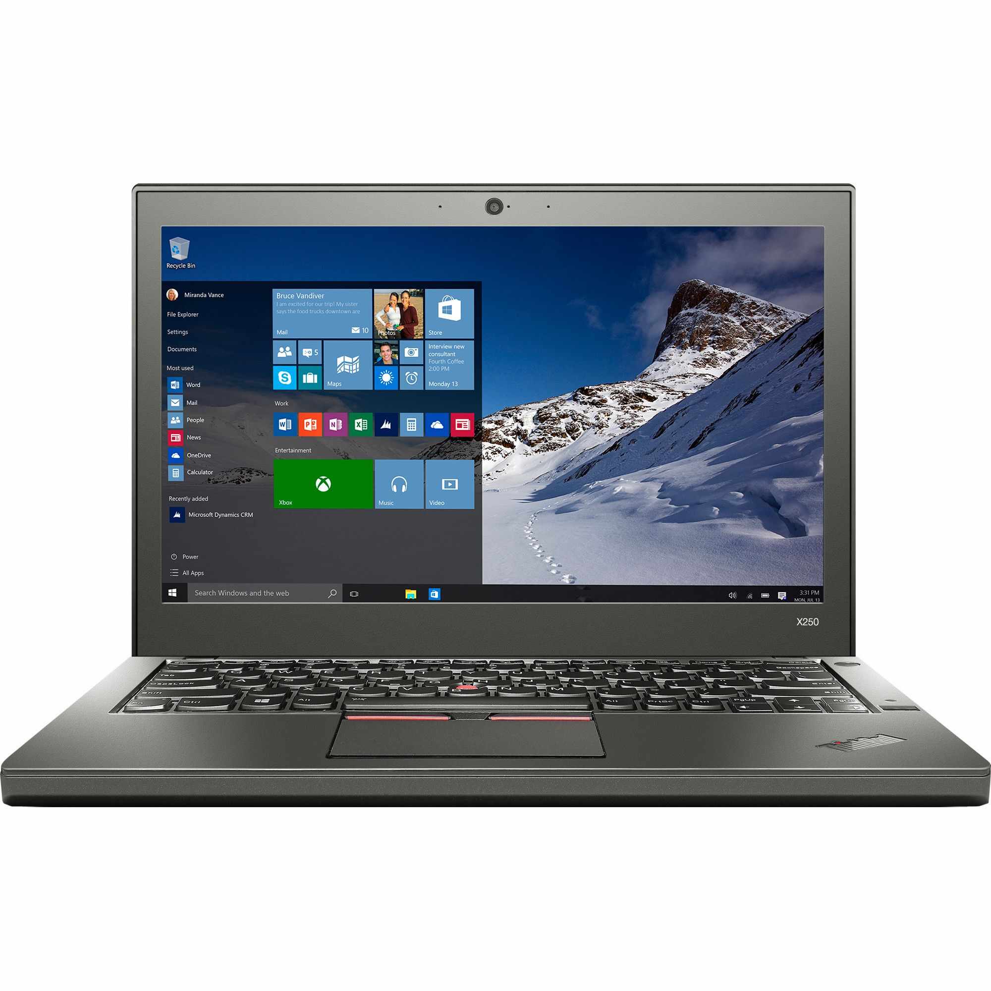 Laptop Second Hand Lenovo ThinkPad x250, Intel Core i5-5200U 2.20GHz, 8GB DDR3, 240GB SSD, 12.5 Inch, Webcam