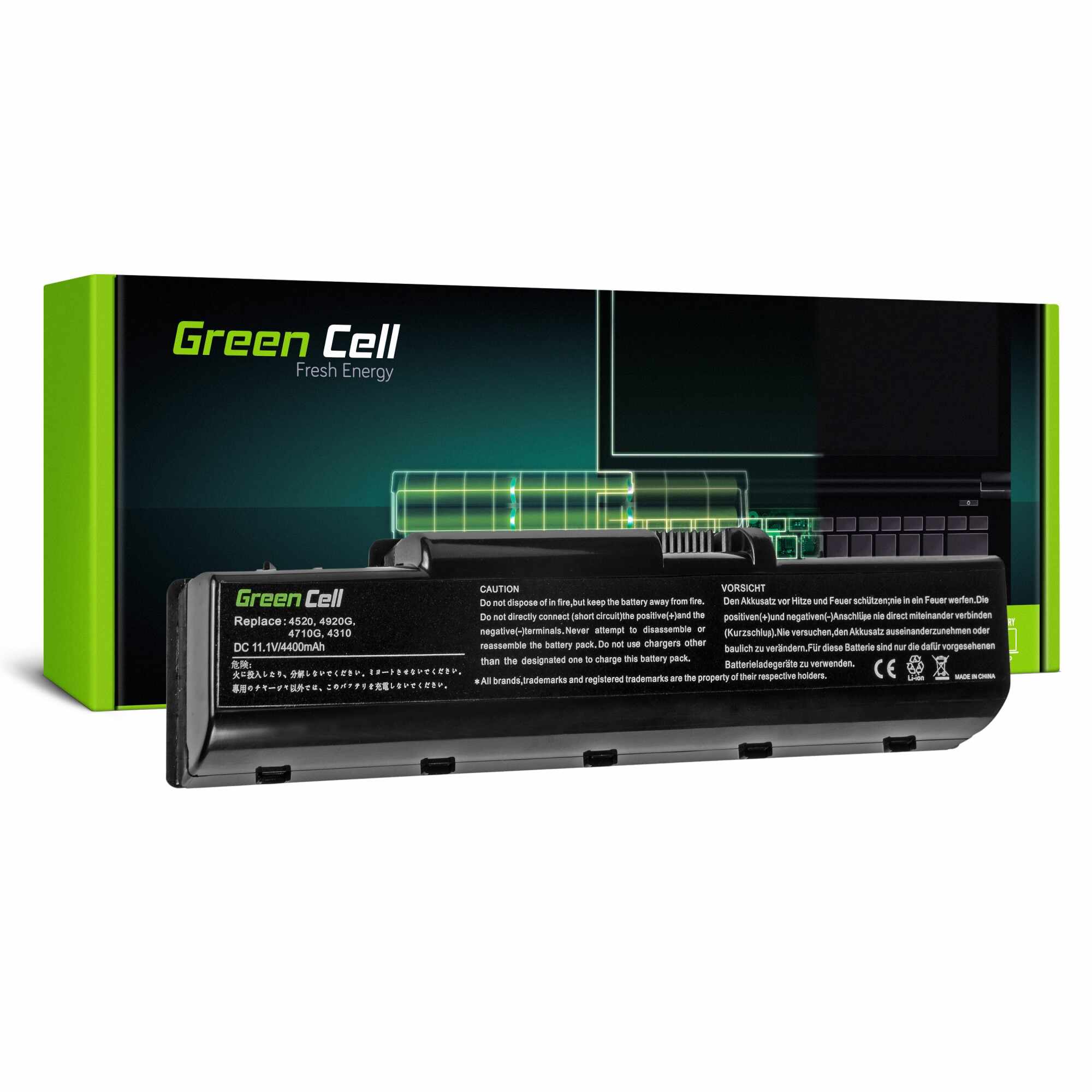 ﻿Baterie laptop AS07A31 AS07A41 AS07A51 pentru Acer Aspire 5535 5356 5735 5735Z 5737Z 5738 5740 5740G acumulator marca Green Cell