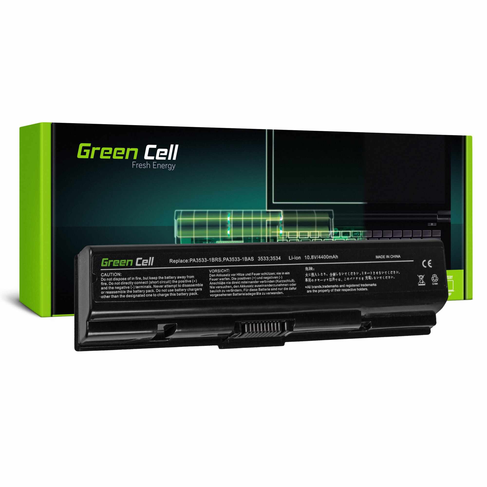 ﻿Baterie laptop PA3534U-1BRS pentru Toshiba Satellite A200 A300 A350 L300 L500 L505 acumulator marca Green Cell