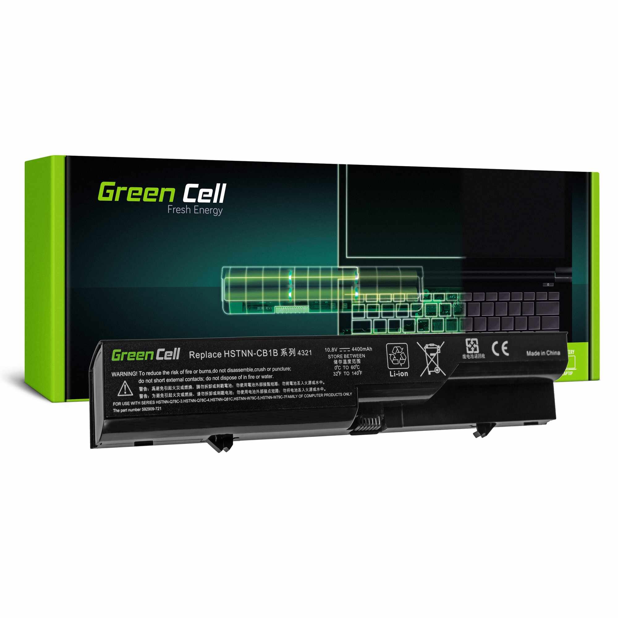 ﻿Baterie laptop PH06 pentru HP Compaq 620 625 ProBook 4320s 4520s 4525s acumulator marca Green Cell