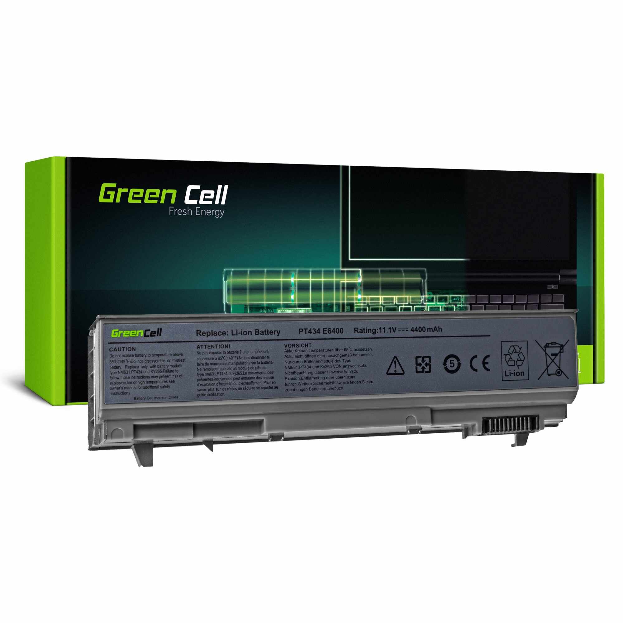 ﻿Baterie pentru Dell Latitude E6400 ATG XFR (4400mAh 11.1V) Laptop acumulator marca Green Cell®
