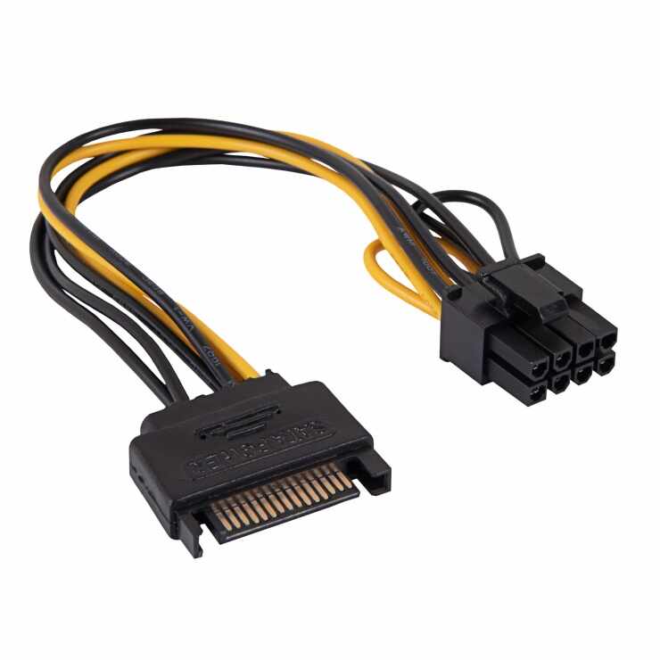 Cablu alimentare PCI Express 8 pini (6+2) la SATA 0.2m, AK-CA-80