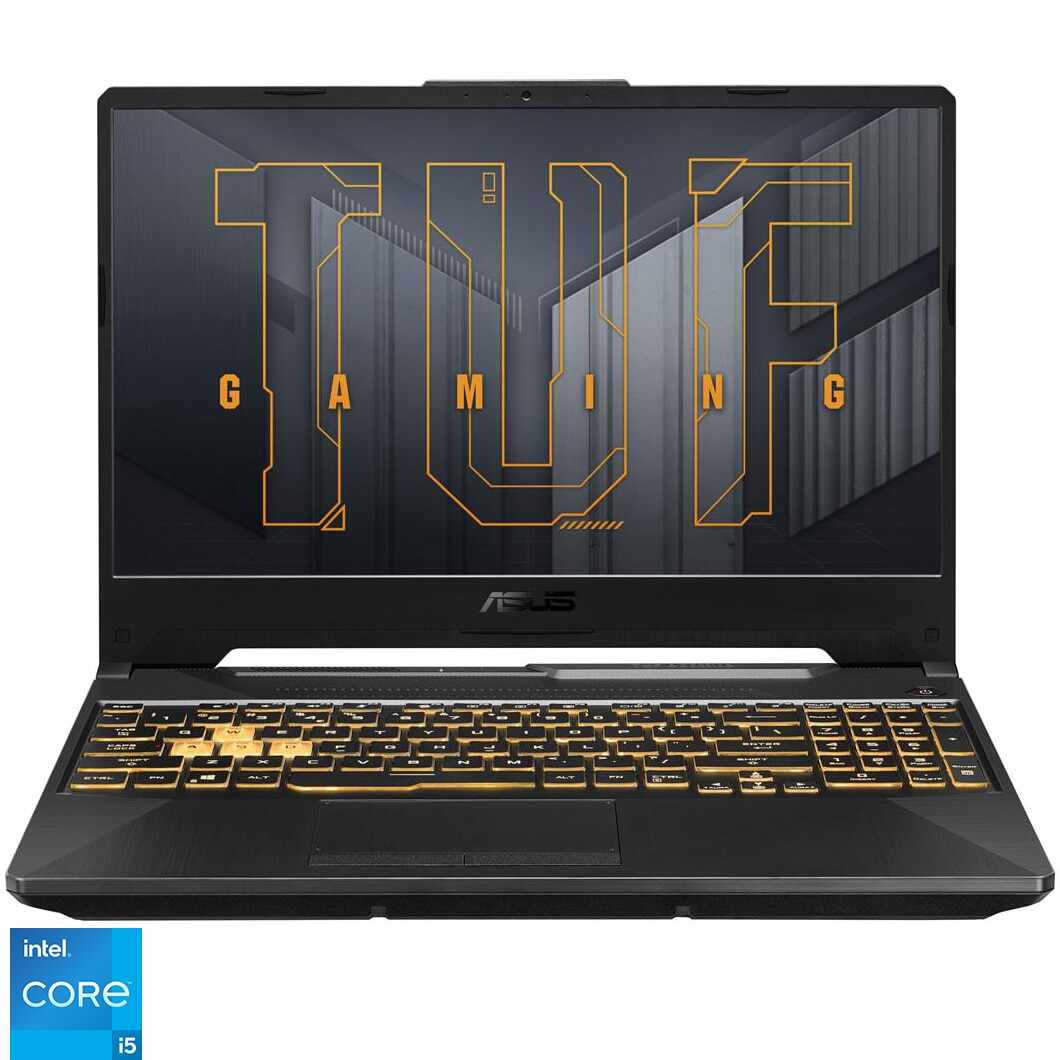 Laptop Gaming ASUS TUF F15 FX506HE cu procesor Intel® Core™ i5-11400H pana la 4.5 GHz, 15.6