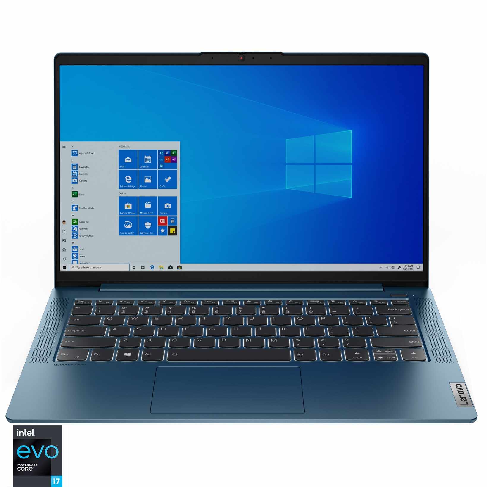 Laptop ultraportabil Lenovo IdeaPad 5 14ITL05 cu procesor Intel® Core™ i7-1165G7 pana la 4.70 GHz, 14
