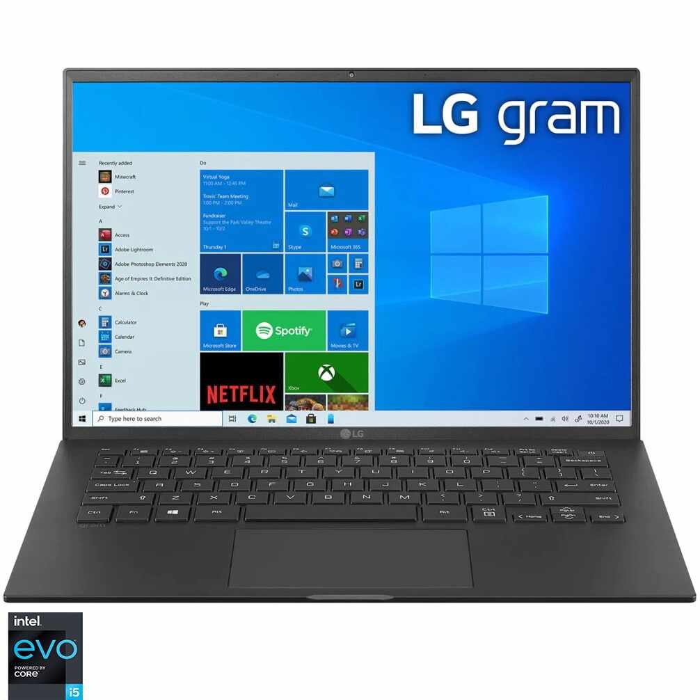 Laptop ultraportabil LG Gram 14Z90P cu procesor Intel Core i5-1135G7 , 14