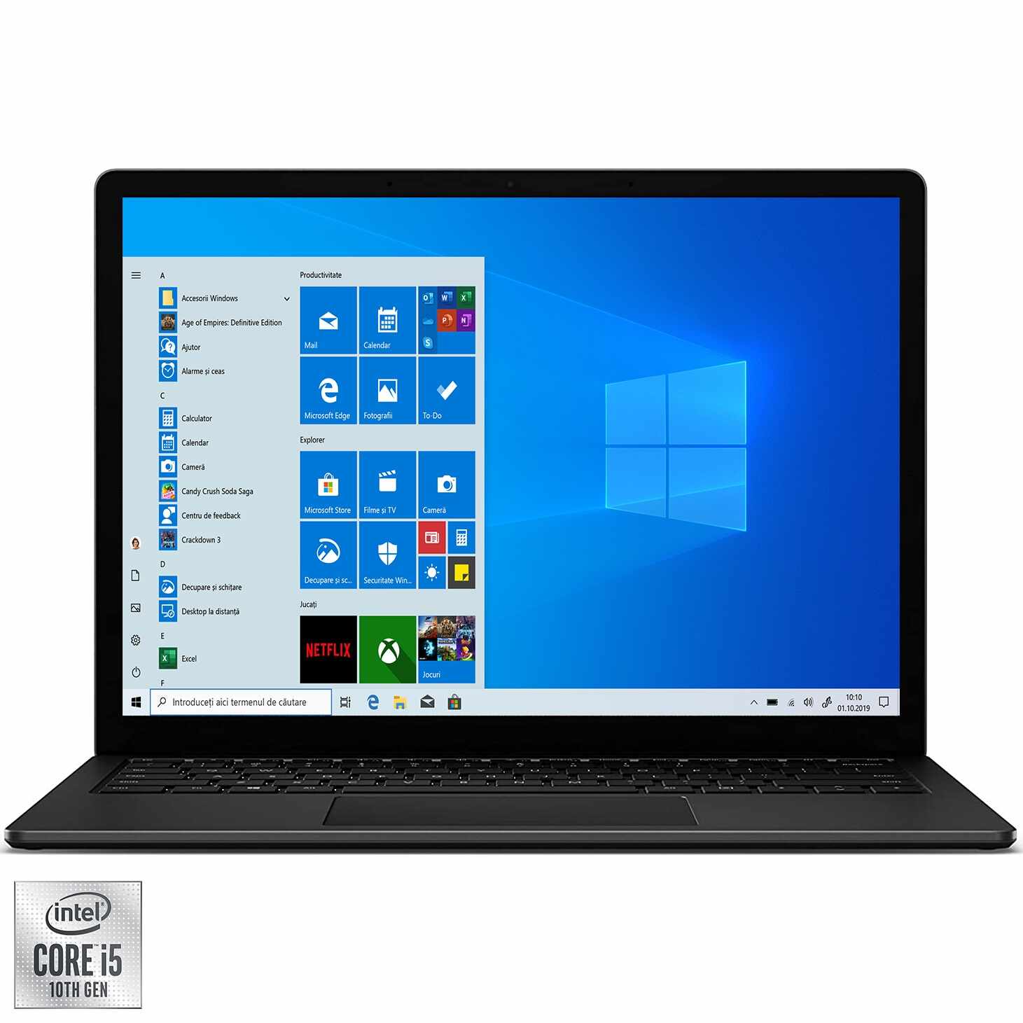 Laptop ultraportabil Microsoft Surface Laptop 3 cu procesor Intel Core i5-1035G7, 13.5