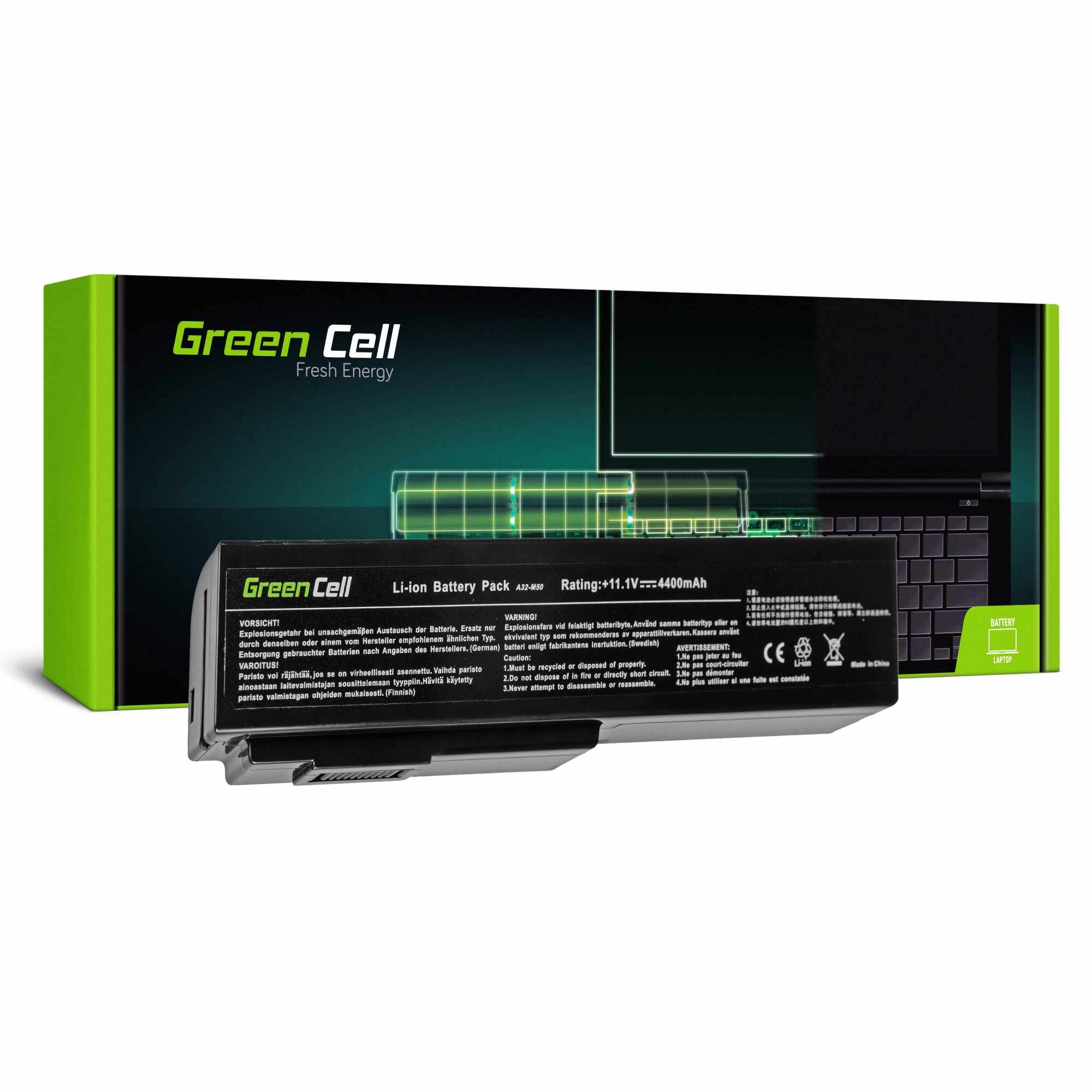 ﻿Baterie laptop A32-M50 A32-N61 pentru Asus G50 G50-45 G50-80 G60 L50 M50 N53 N53SV N61 N61J N61VG acumulator marca Green Cell