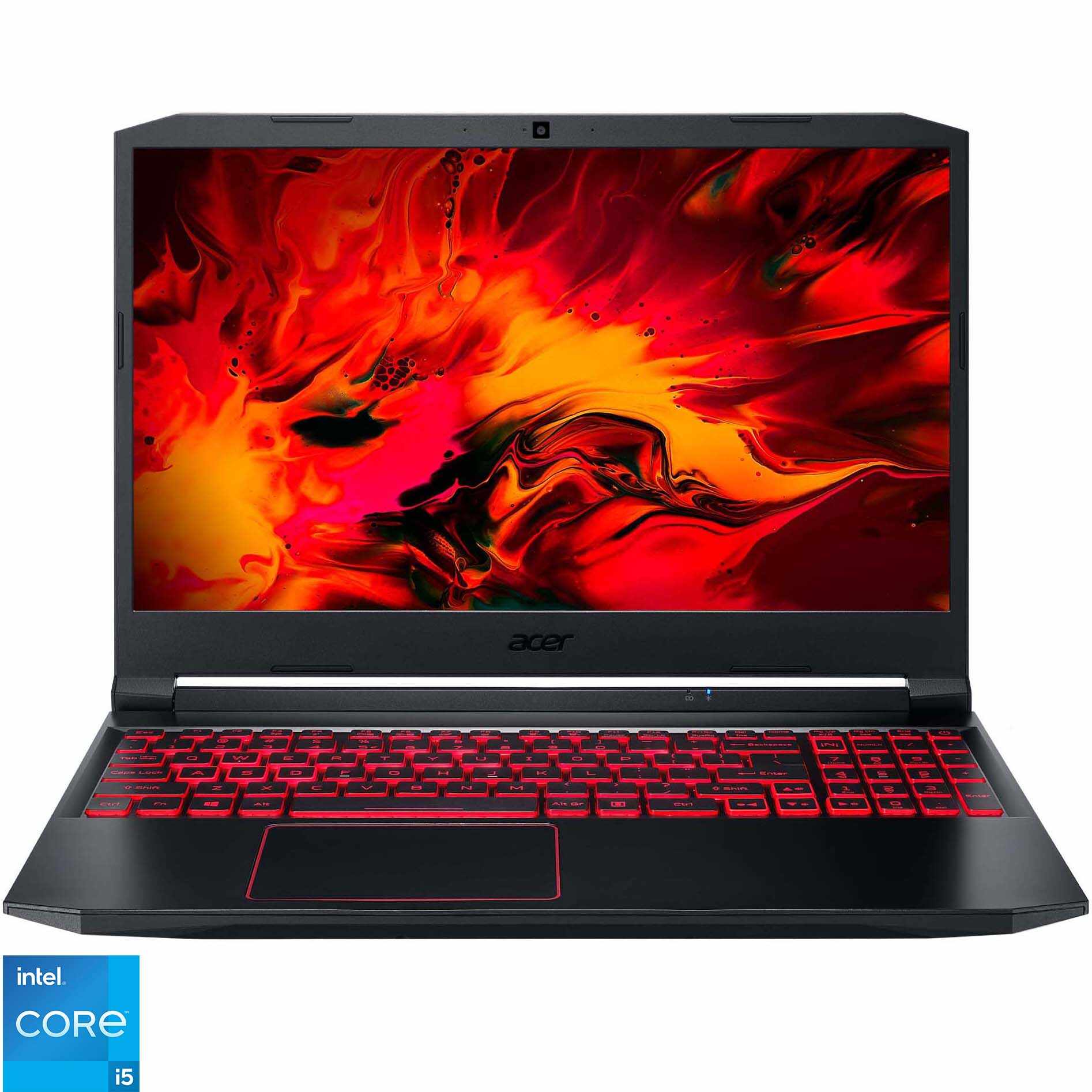 Laptop Gaming Acer Nitro 5 AN515-57 cu procesor Intel® Core™ i5-11400H pana la 4.50 GHz, 15.6