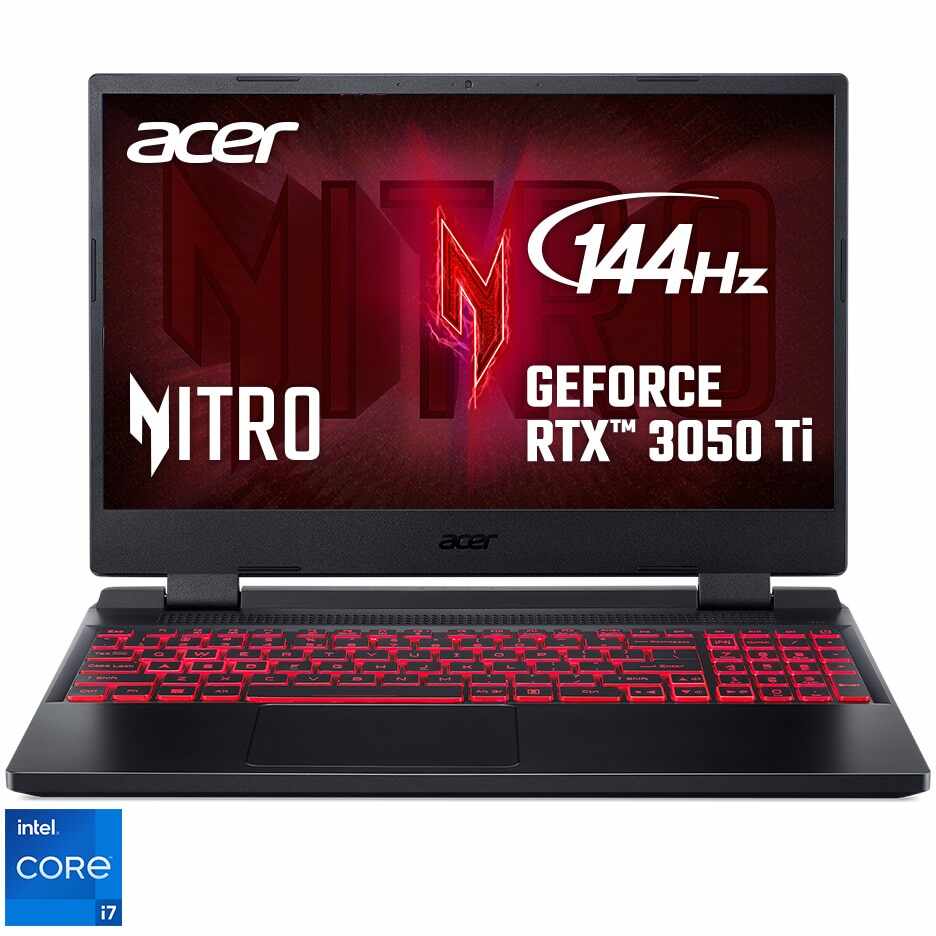Laptop Gaming Acer Nitro 5 AN515-58 cu procesor Intel® Core™ i7-12700H pana la 4.70 GHz, 15.6