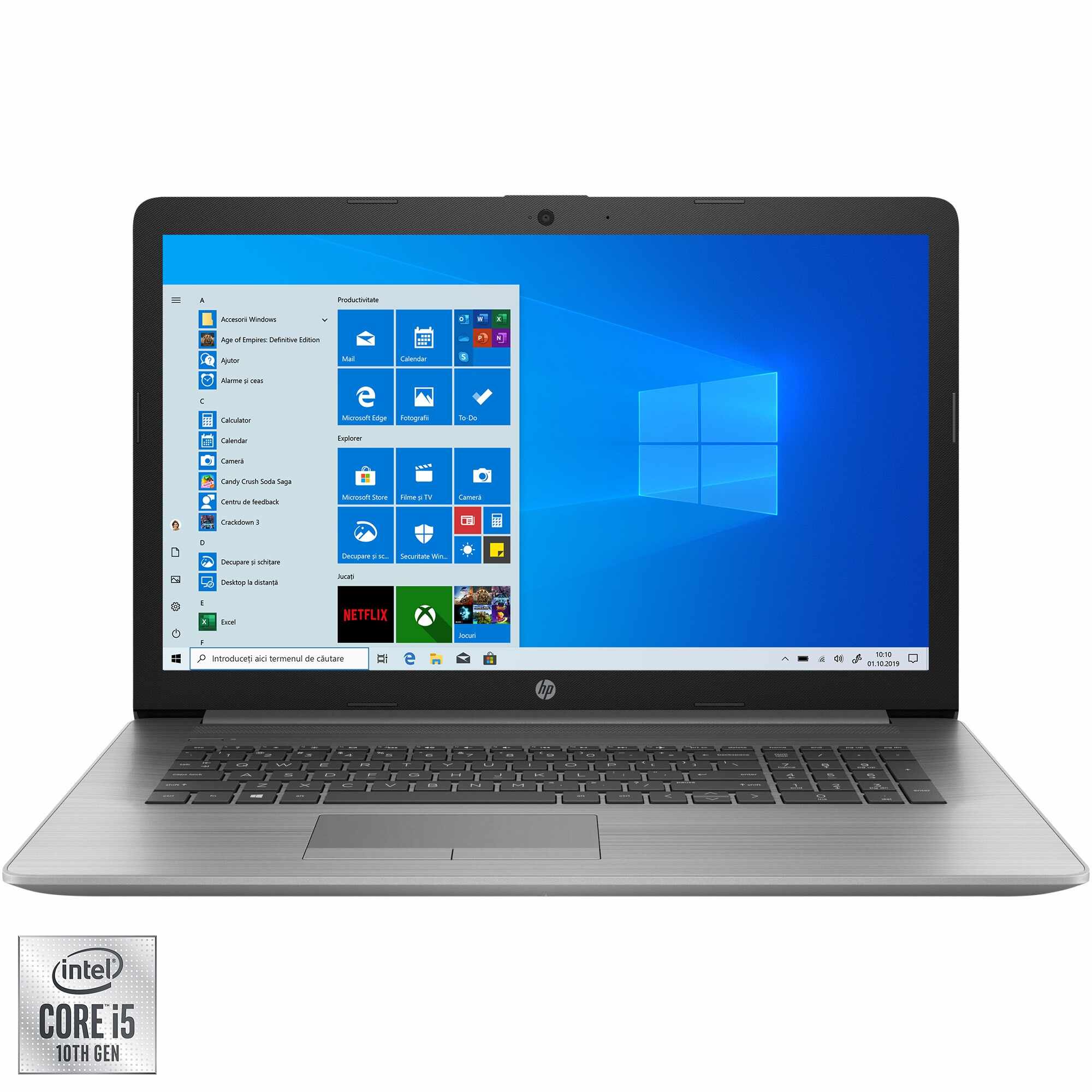 Laptop HP ProBook 470 G7 cu procesor Intel Core i5-10210U pana la 4.20 GHz, 17.3