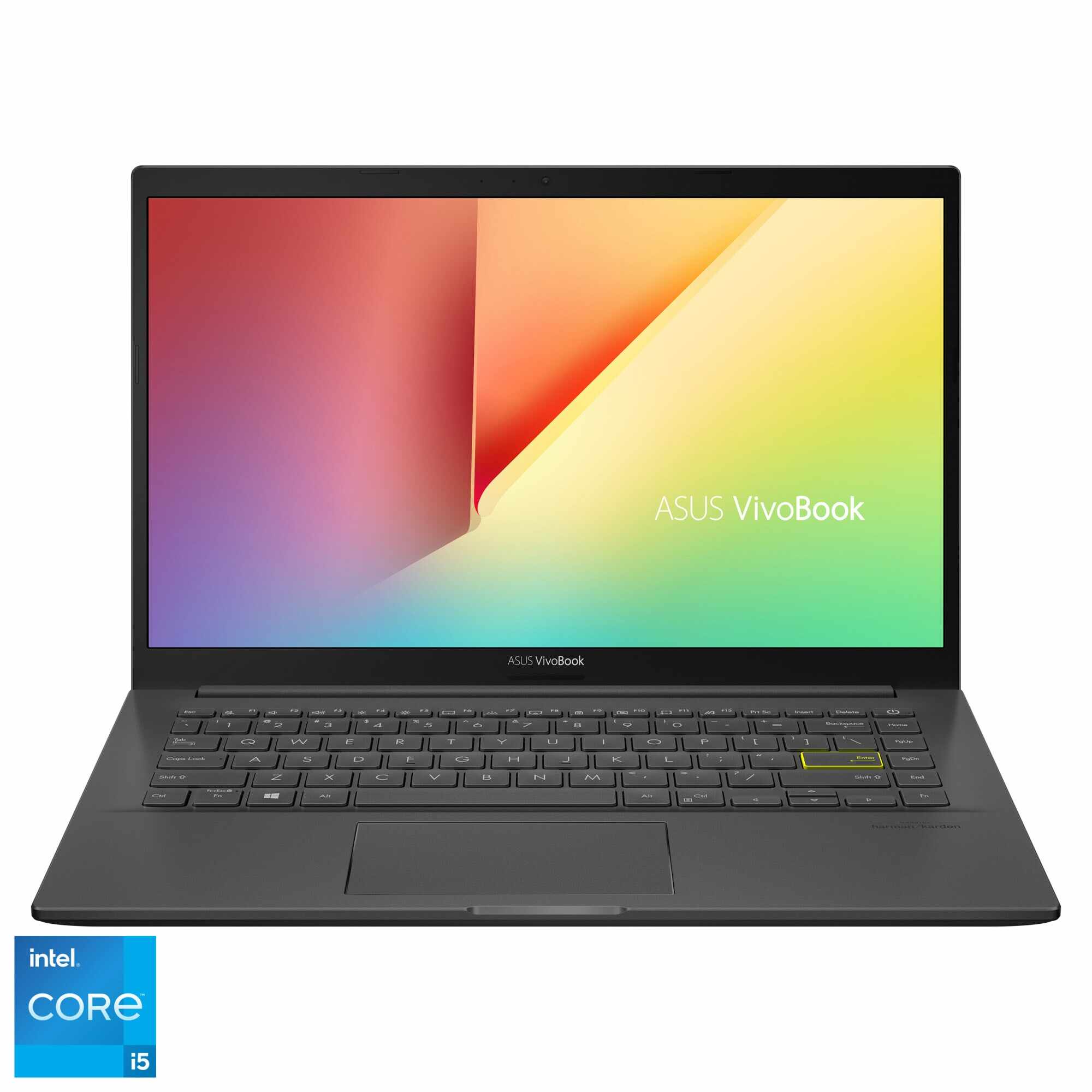 Laptop ultraportabil ASUS VivoBook 14 K413EA cu procesor Intel® Core™ i5-1135G7, 14