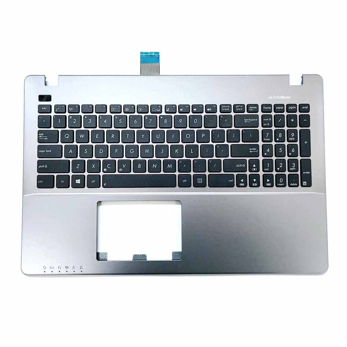 Palmrest laptop carcasa superioara cu tastatura, Asus, X550, US, gri