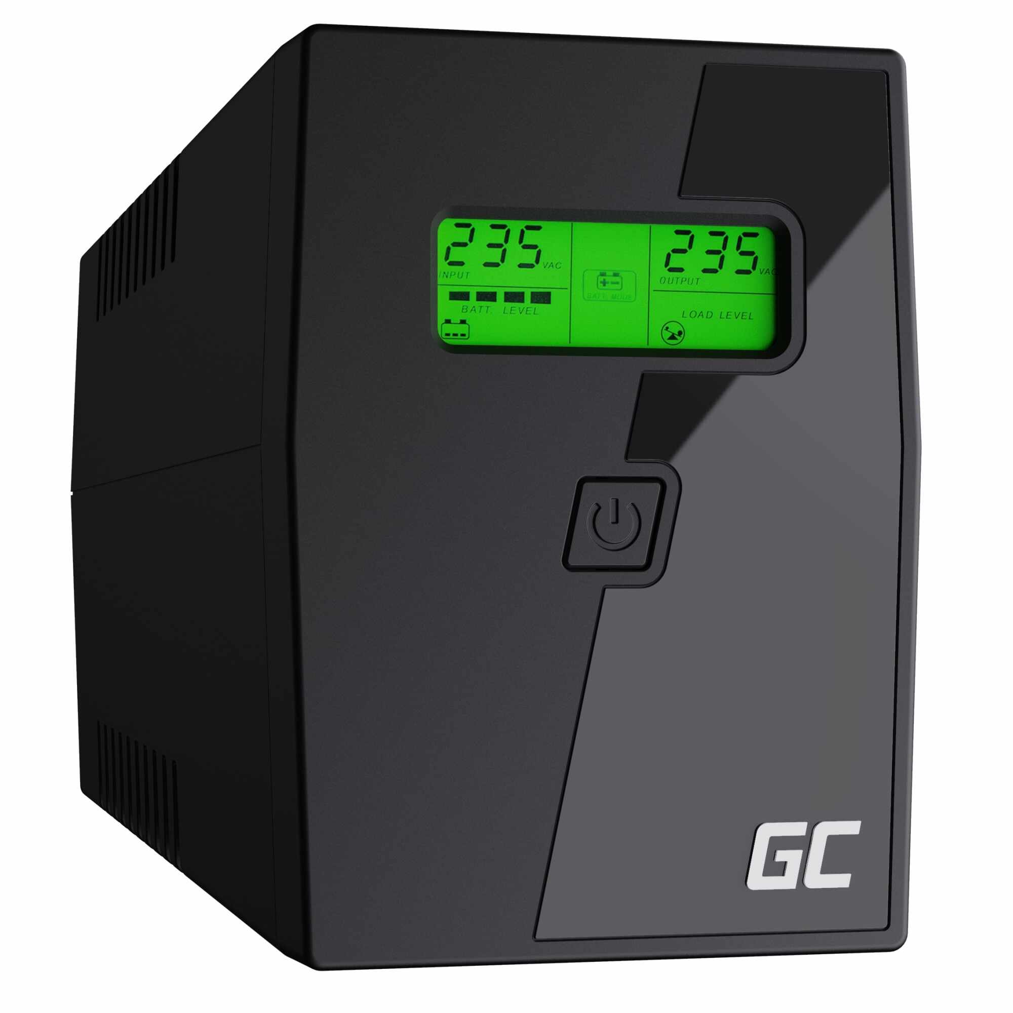 UPS Green Cell 480W 800VA Micropower line-interactive USB RJ11 LCD display 2 Prize Schuko