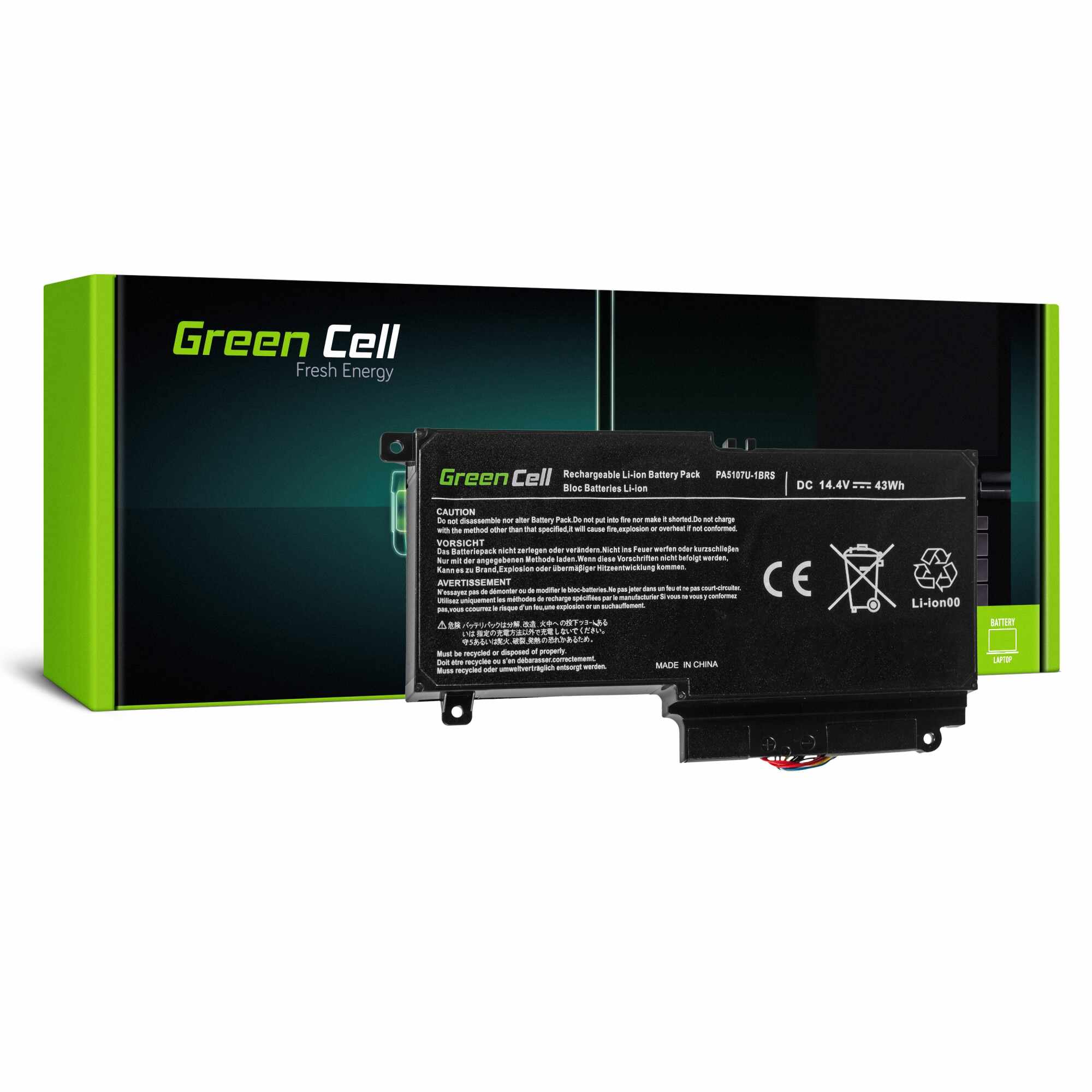 Baterie laptop PA5107U-1BRS pentru Toshiba Satellite L50-A L50-A-19N L50-A-1EK L50-A-1F8 L50D-A P50-A L50t-A S50-A acumulator marca Green Cell