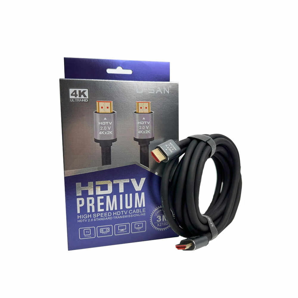 Cablu premium HDMI 2.0 High Speed, 4K x 2K, placat cu aur, Ethernet 10/100 Mbps, tata-tata, 3 m