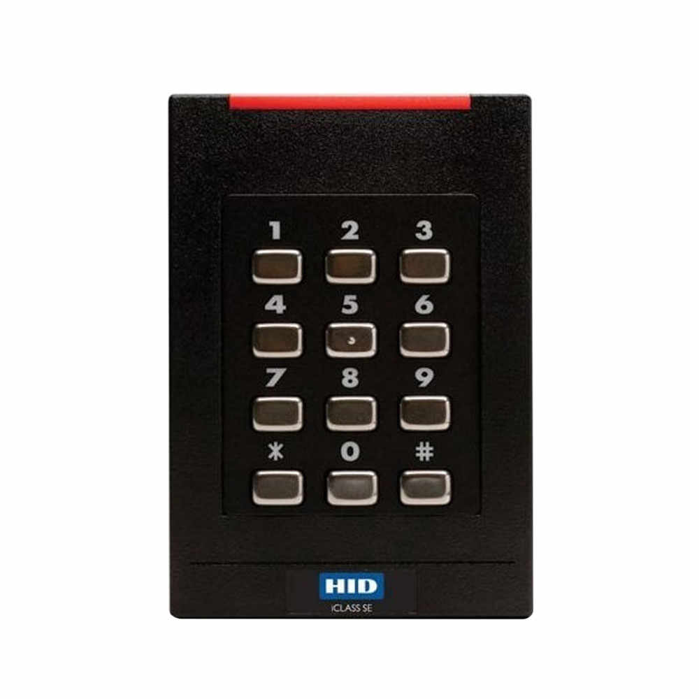 Cititor de proximitate cu tastatura HID 921PM, Wiegand, 125 kHz, 13.56 MHz, card/cod PIN, interior/exterior